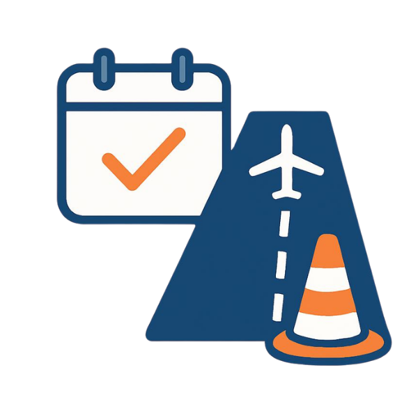 Informace o termínech plánované údržby runway